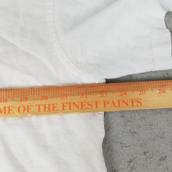 UNTUCKit Shirt Mens Large White Linen Short Sleeve Button Front Slim Fit Casual - Picture 8 of 10